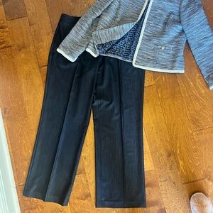 Elegant Wide-Leg Pants, Dark Navy, Classy and Classic. 
Karl jacket &‎ blouse.